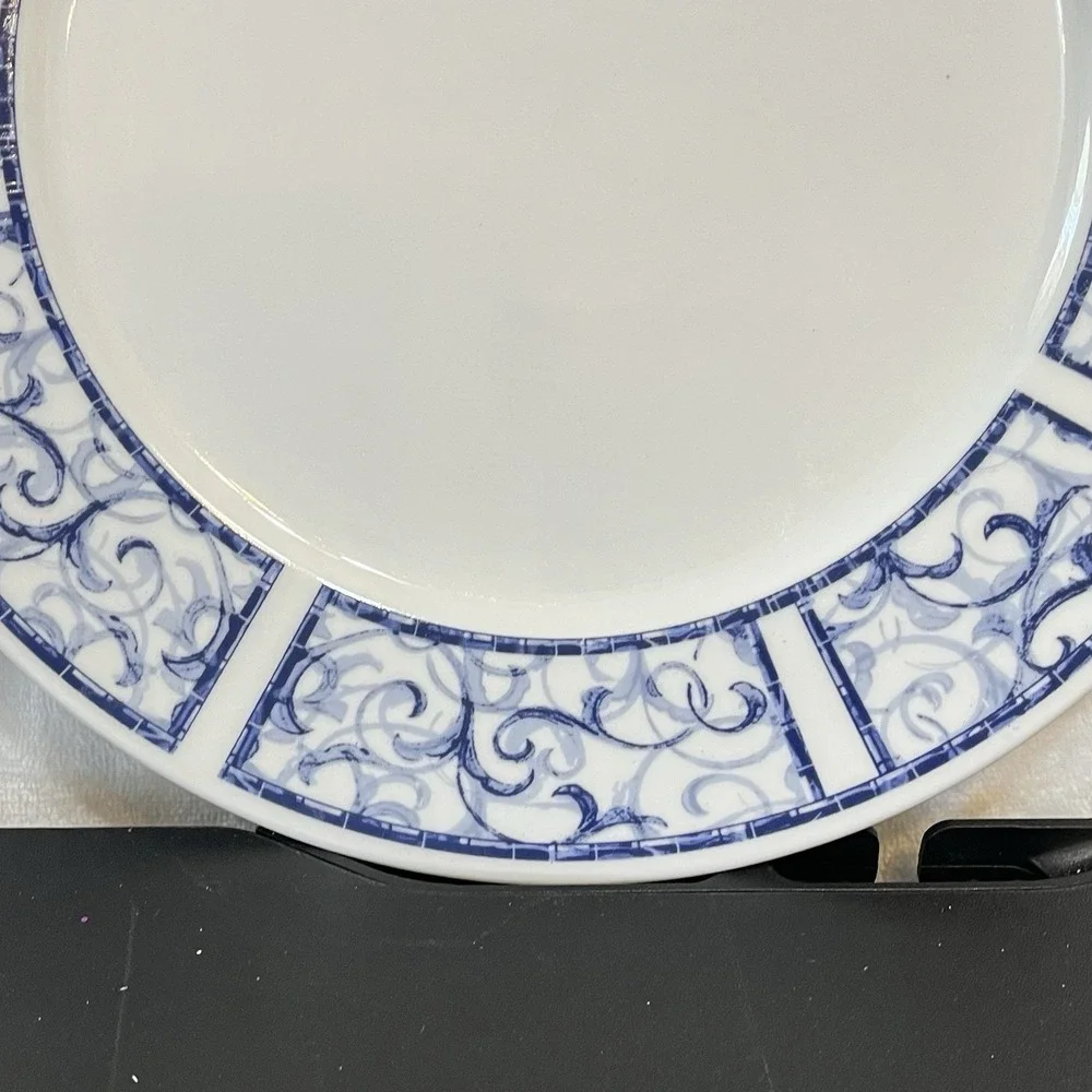 Oneida BRETON BLUE Stoneware Dinner Plate 1999 Width 10.5